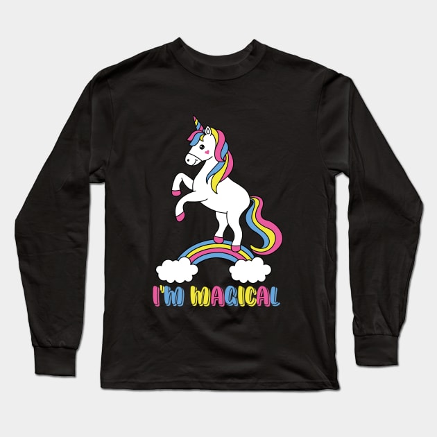 I'm magical unicorn Long Sleeve T-Shirt by Rayyan Hausawi